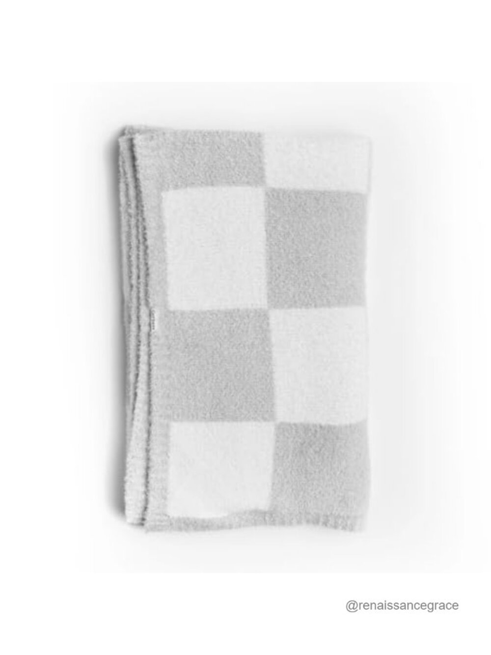 Cozy Soft Silky Mink Checkerboard Grid Blanket 30x40